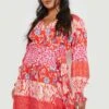 Vestito Scaldacuore Plus Size Con Stampe Miste