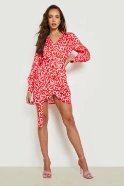 Vestito Camicia Scaldacuore In Fantasia Animalier -Negozio al dettaglio Vestiti gzz16107 red xl 2