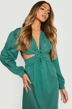 Vestito Midi Con Cut-out E Cintura -Negozio al dettaglio Vestiti gzz16109 green xl 3