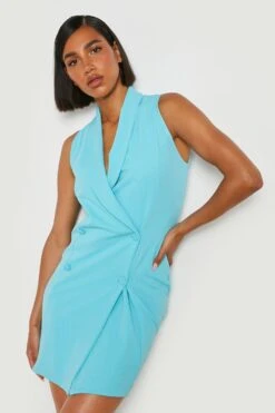 Vestito Blazer Smanicato A Doppiopetto