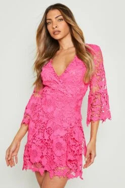 Vestito Scaldacuore In Pizzo All’uncinetto -Negozio al dettaglio Vestiti gzz16217 pink xl 2