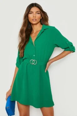 Vestito Camicia Con Cintura -Negozio al dettaglio Vestiti gzz16278 bright20green xl 2