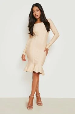 Vestito Petite Fasciante A Maniche Lunghe Con Cuciture