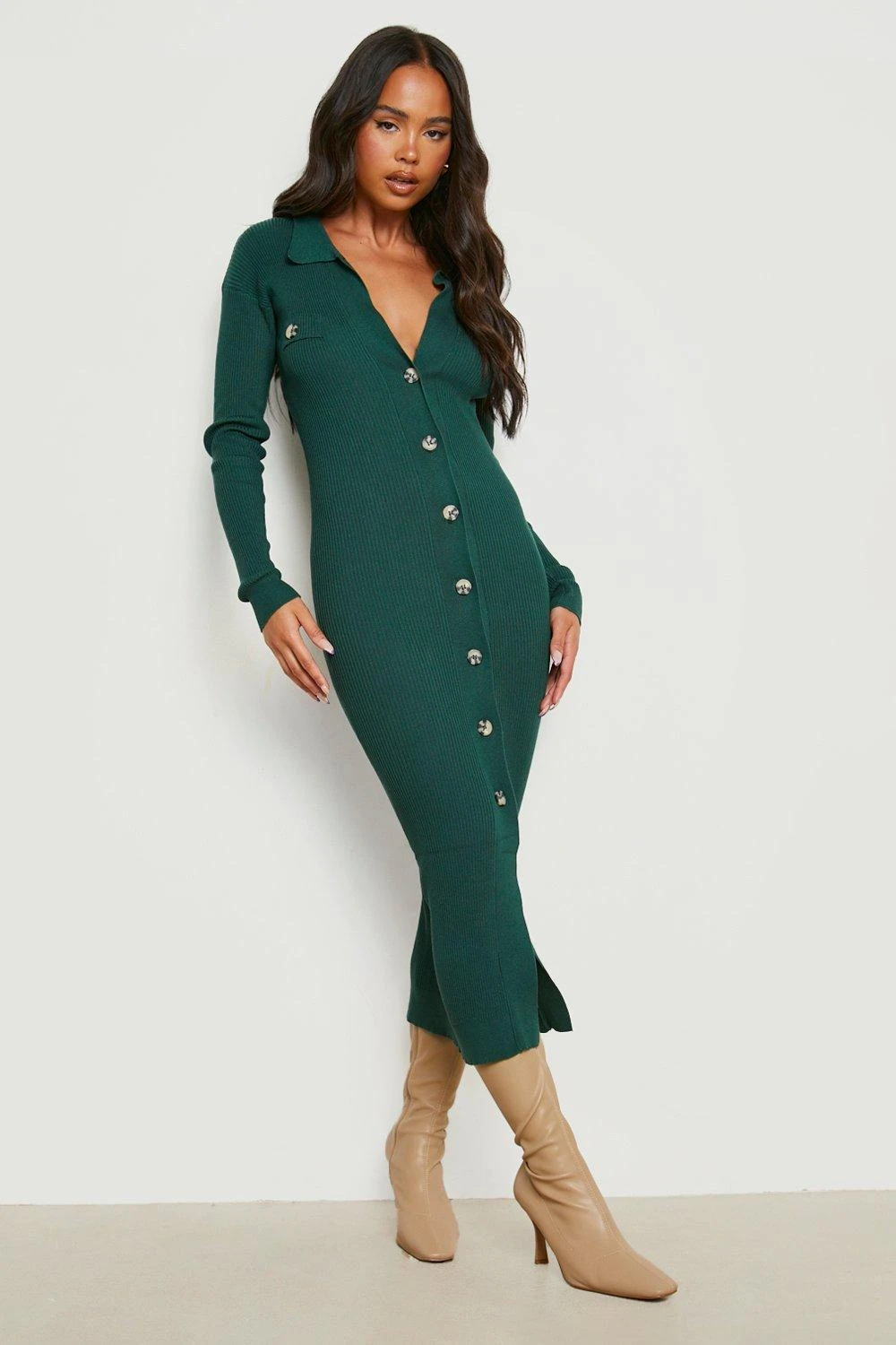 Vestito Petite Con Colletto E Bottoni 3 Vestito Petite Con Colletto E Bottoni - immagine 3