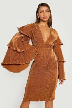 Vestito Scaldacuore Maxi Plissettato 6 Vestito Scaldacuore Maxi Plissettato -Negozio al dettaglio Vestiti gzz18649 chocolate xl 2