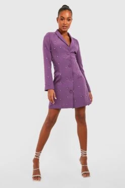 Vestito Blazer Tall Decorato -Negozio al dettaglio Vestiti gzz18862 purple xl 2