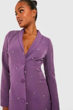 Vestito Blazer Tall Decorato -Negozio al dettaglio Vestiti gzz18862 purple xl 3