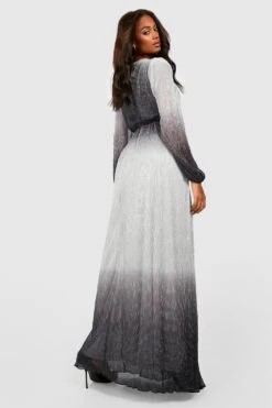 Vestito Maxi Metallizzato Con Scollo Profondo E Cut-out -Negozio al dettaglio Vestiti gzz18947 silver xl 1