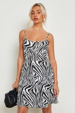 Vestito Pull-on Con Stampa Zebrata E Spalline -Negozio al dettaglio Vestiti gzz18979 black xl 3