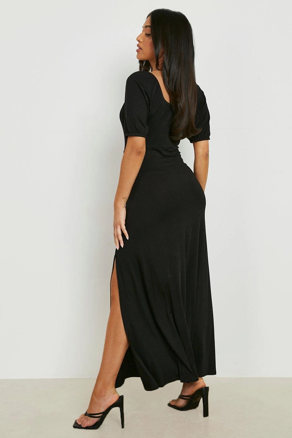 Vestito Maxi Petite Con Maniche A Sbuffo 2 Vestito Maxi Petite Con Maniche A Sbuffo - immagine 2