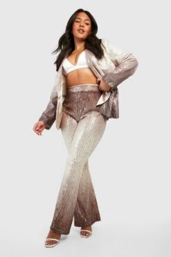 Vestito A Trapezio Plus Size Stile Disco Con Paillettes A Effetto Opaco