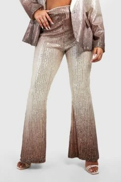 Vestito A Trapezio Plus Size Stile Disco Con Paillettes A Effetto Opaco -Negozio al dettaglio Vestiti gzz19484 chocolate xl 3