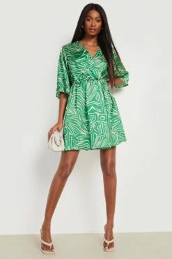 Vestito Scaldacuore Stile Skater Con Stampa Astratta