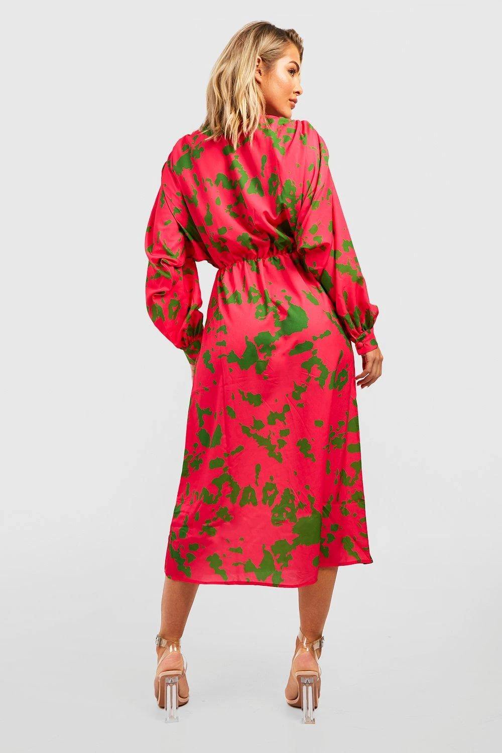 Vestito Scaldacuore Longuette In Raso Con Stampa 2 Vestito Scaldacuore Longuette In Raso Con Stampa - immagine 2