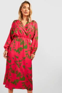 Vestito Scaldacuore Longuette In Raso Con Stampa 6 Vestito Scaldacuore Longuette In Raso Con Stampa -Negozio al dettaglio Vestiti gzz19572 pink xl 2