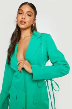 Vestito Blazer Sartoriale Con Laccetti Sulle Maniche 7 Vestito Blazer Sartoriale Con Laccetti Sulle Maniche -Negozio al dettaglio Vestiti gzz19639 bright20green xl 3