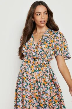 Vestito Scaldacuore Midi Premaman A Fiori Con Cintura 7 Vestito Scaldacuore Midi Premaman A Fiori Con Cintura -Negozio al dettaglio Vestiti gzz19751 black xl 3