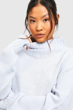 Vestito In Maglia Petite Con Collo Alto -Negozio al dettaglio Vestiti gzz20064 dusty20blue xl 3