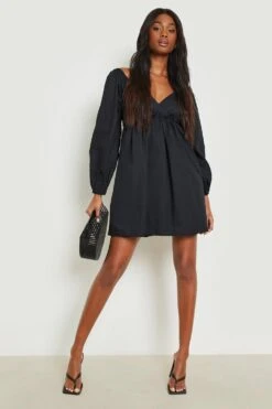 Vestito Smock Con Volant -Negozio al dettaglio Vestiti gzz20110 black xl 2