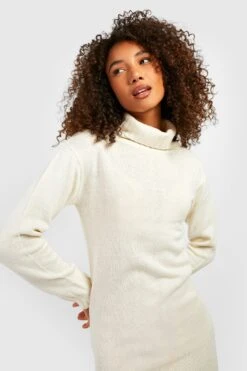 Vestito In Maglia Tall Con Collo Alto -Negozio al dettaglio Vestiti gzz20274 ecru xl 3