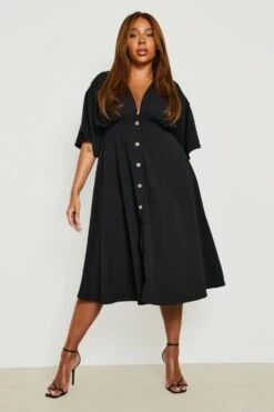 Vestito Skater Con Bottoni E Maniche Ad Angelo -Negozio al dettaglio Vestiti gzz21230 black xl 2