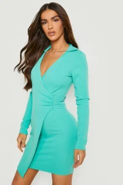 Vestito Camicia Drappeggiato Davanti Con Ruches -Negozio al dettaglio Vestiti gzz21446 jade xl 2