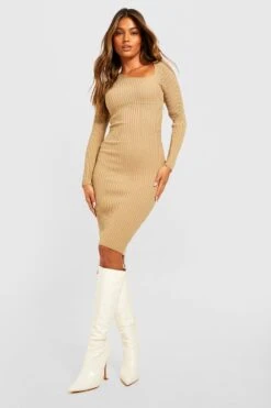 Vestito A Corsetto In Maglia Con Cut-out Asimmetrici