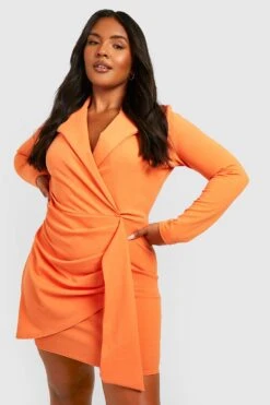 Vestito Blazer Scaldacuore Plus Size Con Ruches Laterali