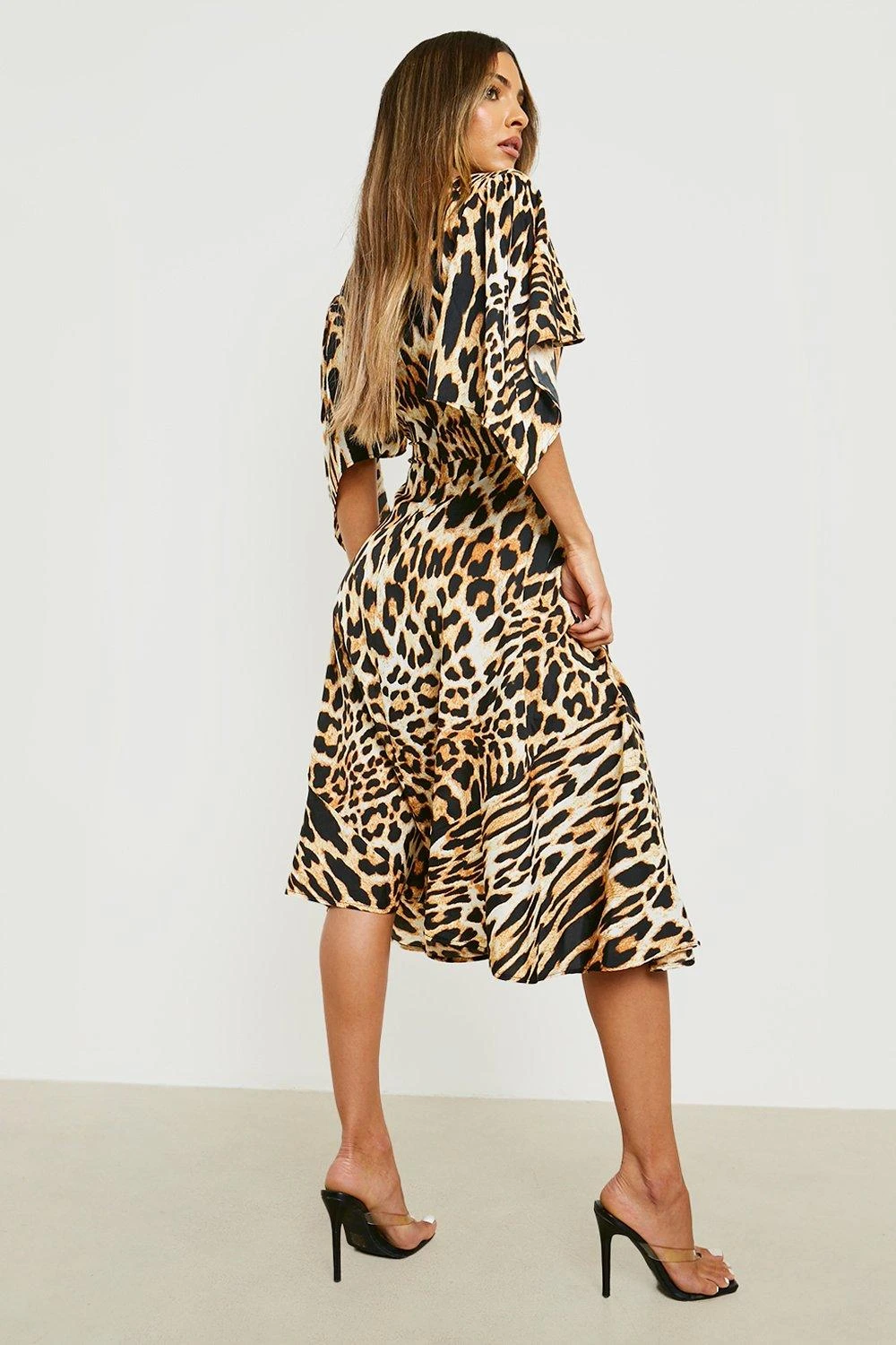 Vestito Midi Con Pannelli Animalier Misti 2 Vestito Midi Con Pannelli Animalier Misti - immagine 2