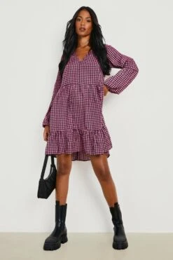 Vestito Grembiule Tall In Pied-de-poule