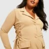 Vestito Blazer Plus Size Con Dettagli Stile Corsetto