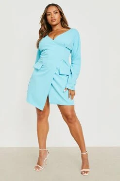 Vestito Blazer Plus Size Asimmetrico Senza Colletto