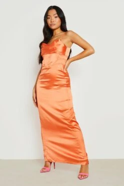 Vestito Maxi Petite Con Dettagli Stile Corsetto E Scollo A Cappuccio 6 Vestito Maxi Petite Con Dettagli Stile Corsetto E Scollo A Cappuccio -Negozio al dettaglio Vestiti gzz22333 orange xl 2