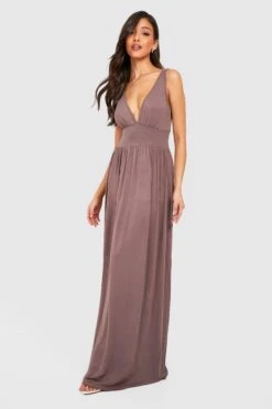 Vestito Maxi Con Scollo Profondo E Spalline