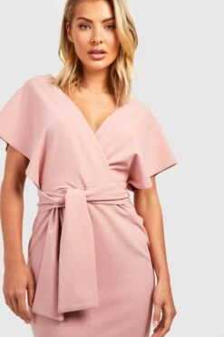 Vestito A Tubo In Crêpe Di Scuba Con Spalle Scoperte -Negozio al dettaglio Vestiti gzz22536 blush xl 3