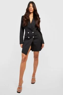 Vestito Blazer Tall Con Bottoni In Pietra -Negozio al dettaglio Vestiti gzz22757 black xl 2