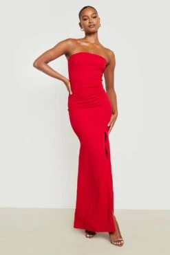 Vestito Maxi A Fascia Tall Con Spacco Laterale -Negozio al dettaglio Vestiti gzz22822 red xl 2