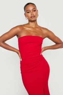 Vestito Maxi A Fascia Tall Con Spacco Laterale -Negozio al dettaglio Vestiti gzz22822 red xl 3