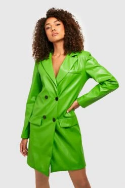 Vestito Blazer Tall In PU -Negozio al dettaglio Vestiti gzz22828 lime xl 3