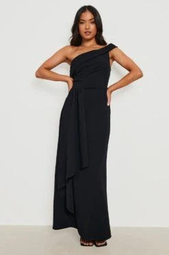 Vestito Maxi Petite Asimmetrico Drappeggiato -Negozio al dettaglio Vestiti gzz22867 black xl 2