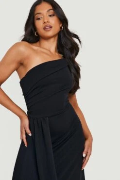 Vestito Maxi Petite Asimmetrico Drappeggiato -Negozio al dettaglio Vestiti gzz22867 black xl 3