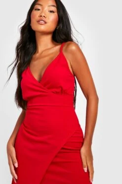 Vestito Scaldacuore Maxi Petite In Scuba Con Spacco Frontale 7 Vestito Scaldacuore Maxi Petite In Scuba Con Spacco Frontale -Negozio al dettaglio Vestiti gzz22870 red xl 3