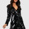 Vestito Blazer Con Paillettes E Spalline Imbottite