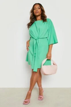 Vestito Skater Plus Size Drappeggiato