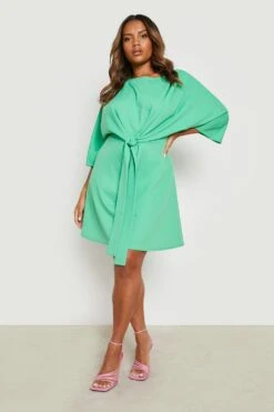 Vestito Skater Plus Size Drappeggiato 6 Vestito Skater Plus Size Drappeggiato -Negozio al dettaglio Vestiti gzz23026 green xl 2