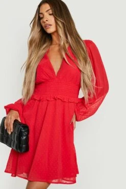 Vestito Grembiule In Rete Plumetis