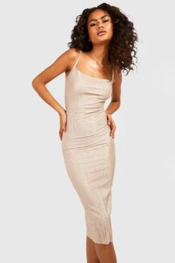 Vestito Pull-on Plissettato Con Spalline