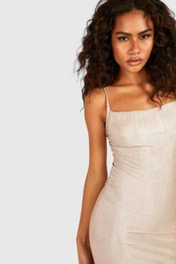 Vestito Pull-on Plissettato Con Spalline -Negozio al dettaglio Vestiti gzz23172 champagne xl 3