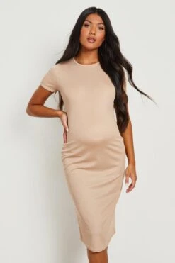 Vestito Midi Premaman A Coste Con Maniche Corte 6 Vestito Midi Premaman A Coste Con Maniche Corte -Negozio al dettaglio Vestiti gzz23450 stone xl 2