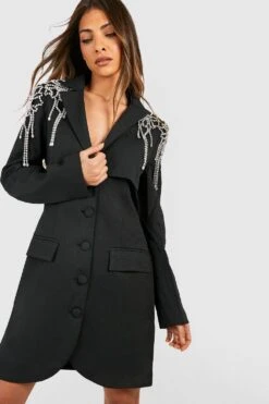 Vestito Blazer Strutturato E Decorato -Negozio al dettaglio Vestiti gzz23622 black xl 2